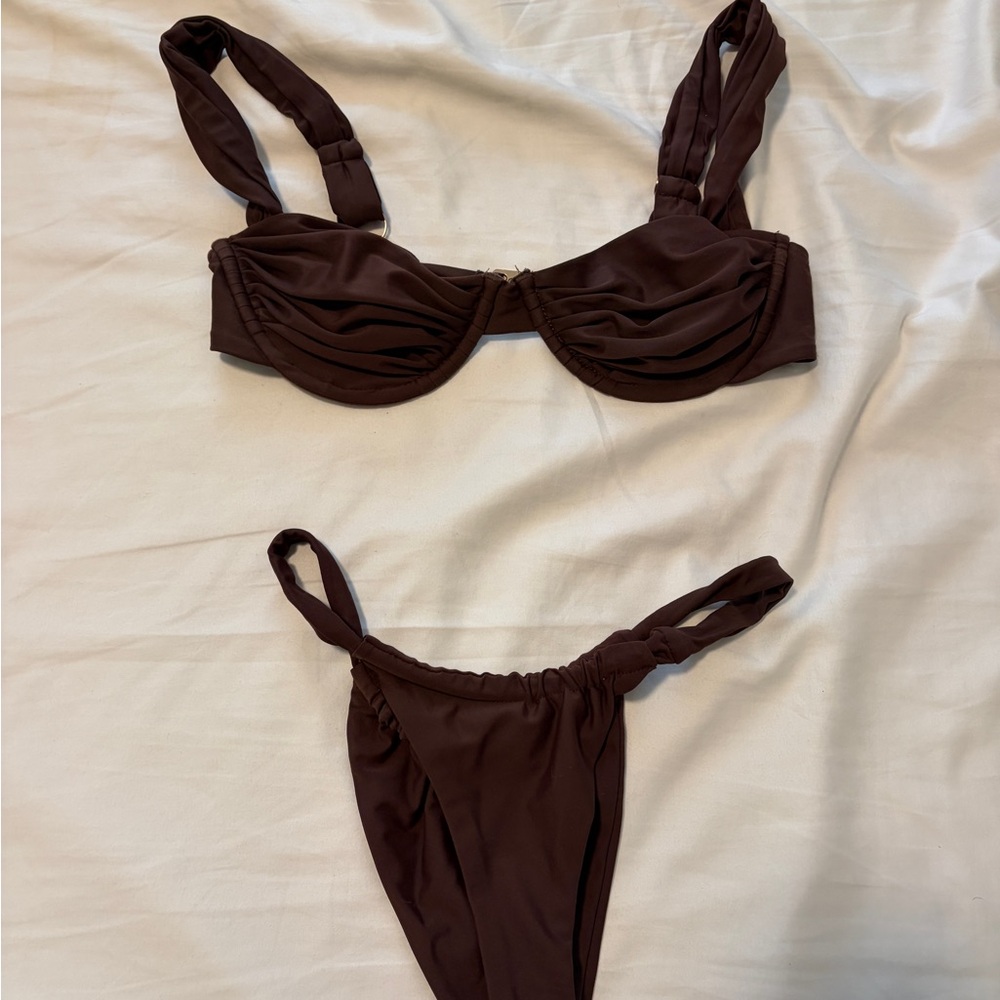 Vacay swimwear Rhodes brown bikini set size xs Never worn